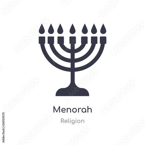 menorah icon. isolated menorah icon vector illustration from religion collection. editable sing symbol can be use for web site and mobile app