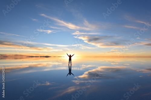 The world's largest salt flat, Salar de Uyuni in Bolivia