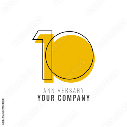 10 Year Anniversary Vector Template Design Illustration