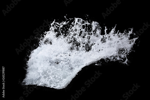 Water Splash Isolated On The Black background