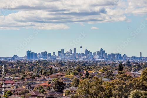 Sydney City Skyline and Suburbs from South West