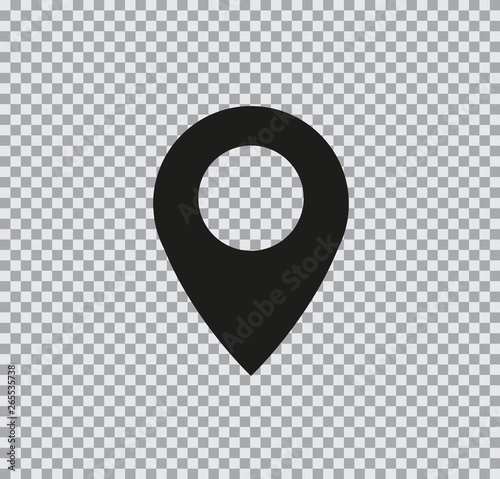 Vector flat icon geolocation on transparent background