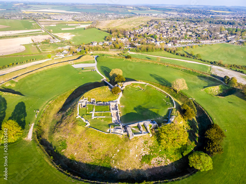 Aerial view of Old Sarum in England