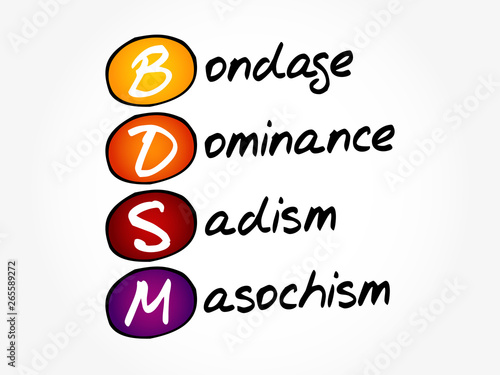 BDSM - Bondage, Dominance, Sadism, Masochism acronym, concept background