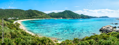 Aharen Strand auf der Insel Tokashiki, Kerama Inselgruppe, Okinawa, Japan