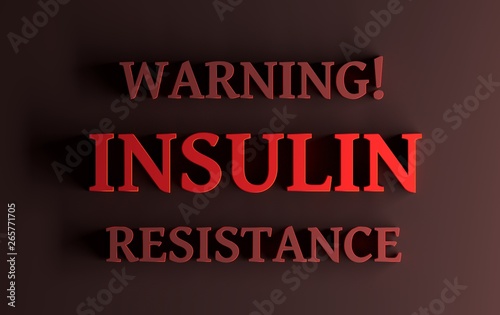 Red words - Warning Insulin resistance on dark red background