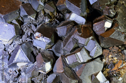 Detail of Magnetite crystal, main iron ores