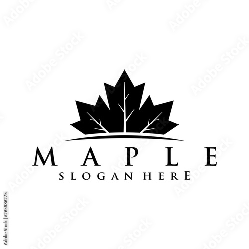 maple logo concept design vector