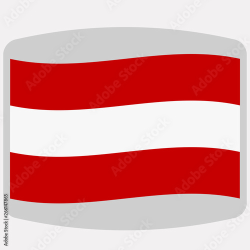 flag of austria, vector illustration, flat