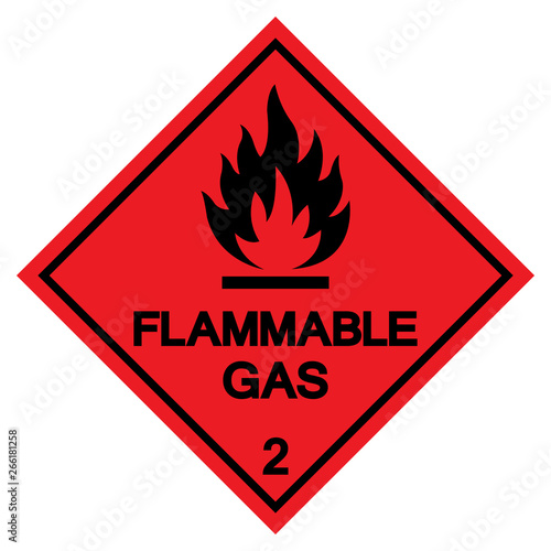 Flammable Gas Symbol Sign ,Vector Illustration, Isolate On White Background Label .EPS10