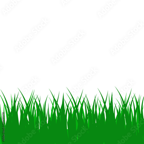 Fresh green grass illustration set