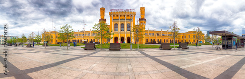 WROCLAW, POLAND - MAY 03, 2019: Main Railway Station in Wroclaw (Wroclaw Glowny). Built in the mid-19th century near the centre of the city. Total renovation before EURO 2012.