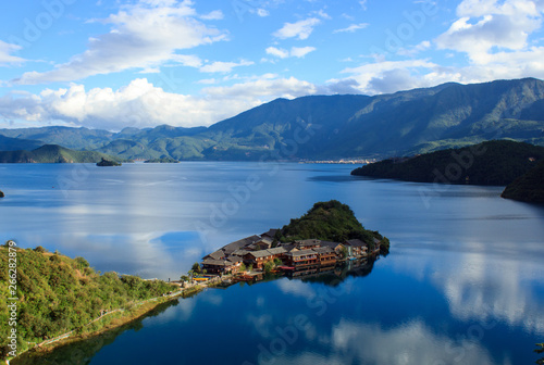 The charming natural scenery of lugu lake