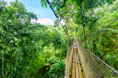 Balata Garden, Martinique - Paradise botanic garden on tropical caribbean island with suspension bridges - France