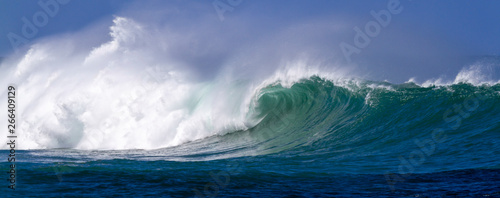 Beautiful Ocean wave panorama in Hawaii