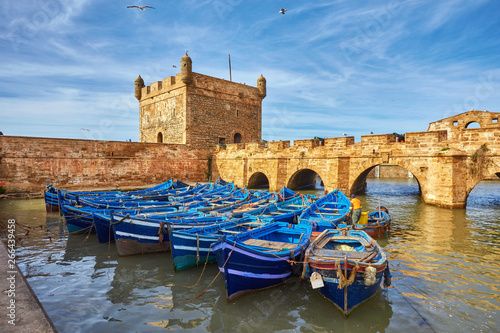 Sqala du Port, a defensive tower at the fishing port of Essaouira,