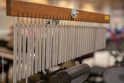 Bar Wind chimes, shallow depth of field