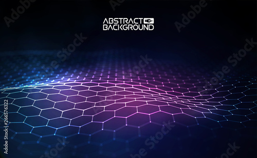 Futuristic hexagon vector illustration. Futuristic hexagon vector illustration. HUD element. Technology concept. 3d landscape. Big data.