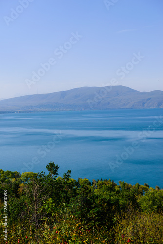 Panoramiczny widok na jezioro Sevan, Armenia