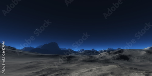 mountain plateau abstract landscape panorama