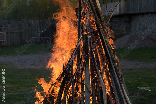 Great ritual bonfire on the Old Slavonic holiday