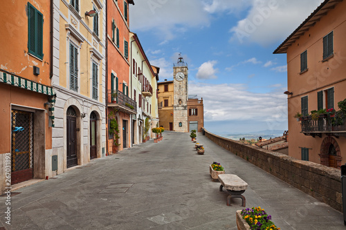 Chianciano Terme, Siena, Tuscany, Italy: panoramic street in the old town