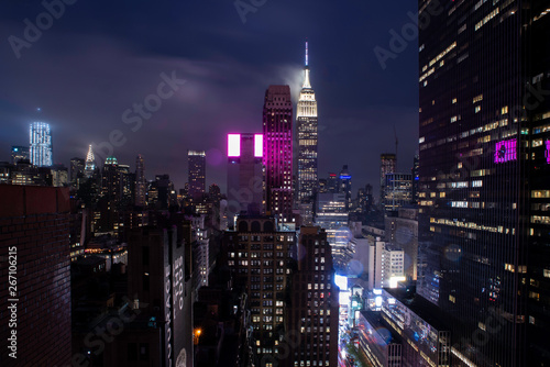 Midtown Manhattan skyline at night