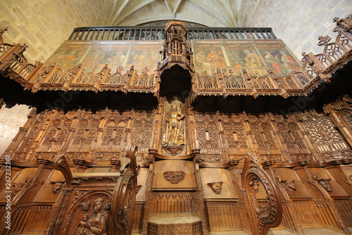 Coro del Monasterio de Santa María La Real, Nájera, La Rioja.