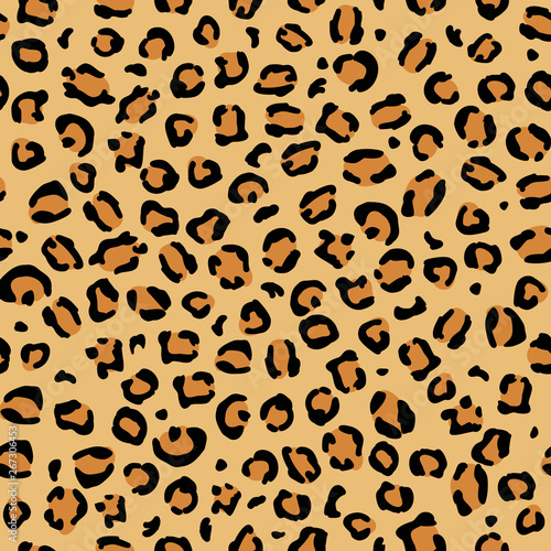 Leopard seamless print pattern animal vector skin texture