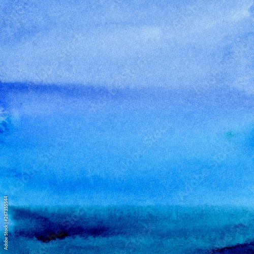 Watercolor background similar to the blue sea.