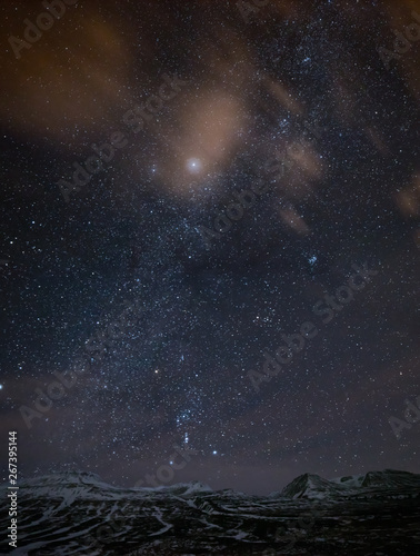 Stary night over Iceland 