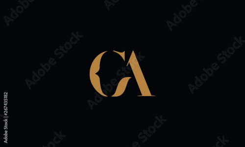 CA logo design template vector illustration