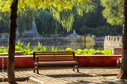 Benches in the park