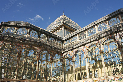 Palacio de Cristal in the city of Madrid, Spain