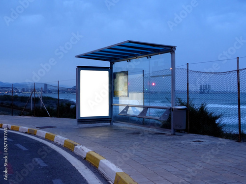 bus shelter mockup