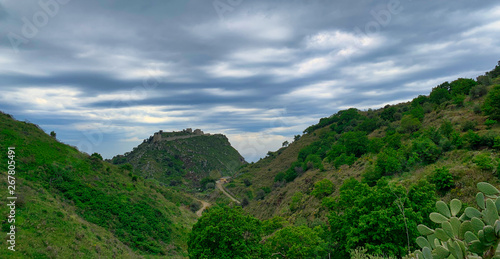 The castle of Sant'Aniceto, one of the many Byzantine Castrums present in Calabria, Italy.