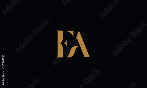 EA logo design template vector illustration