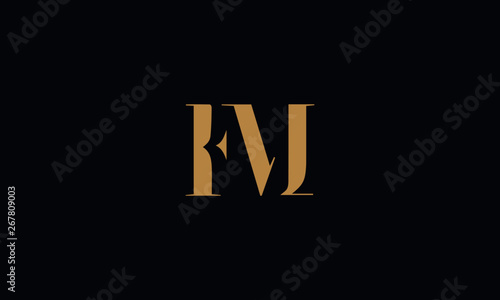 FM logo design template vector illustration