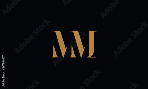 MM logo design icon template vector illustration minimal design