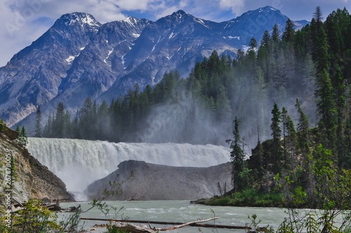 Waterfall in Banff National Park in Canada