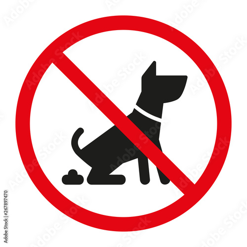 Zakaz wyprowadzania psów wektor