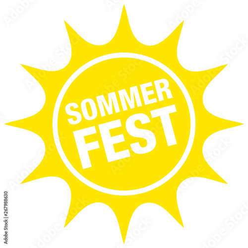 Grafische Sonne "Sommerfest" Gelb