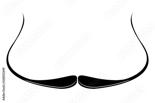 Dali Moustache Icon Vector