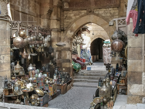 khan el khalili market in cairo, egypt