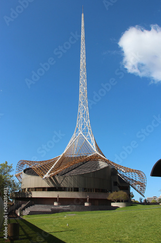 modern building (Arts Centre Melbourne) in melbourne (australia) 