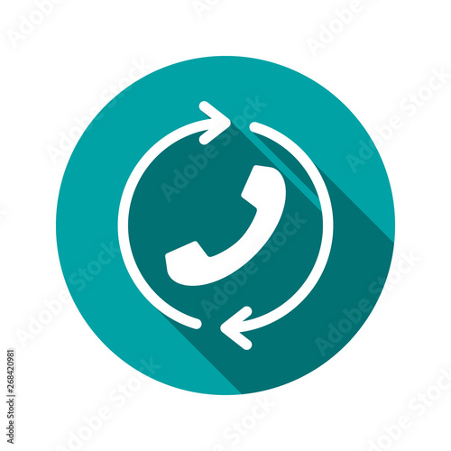 Call, handset, recall vector icon. Redial icon. Element of phone for mobile concept and web apps illustration. Flat icon for website design and development. Vector icon