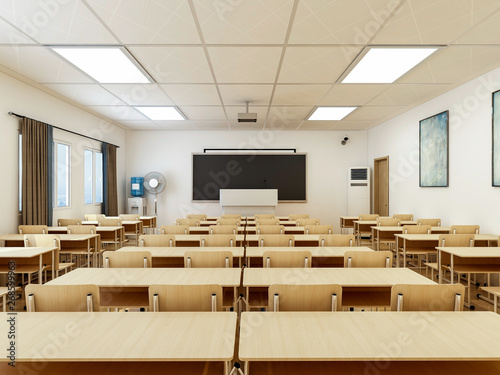 Modern school classroom interior design