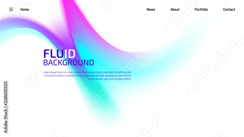 Trendy summer fluid gradient background, colorful abstract liquid 3d shapes. Futuristic design wallpaper for banner, poster, cover, flyer, presentation, advertising, landing page