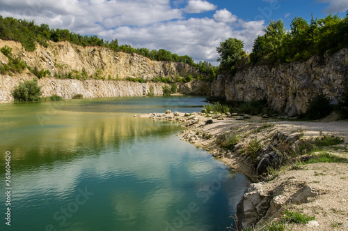 Flooded quarry near Mikulov, Czech Republic