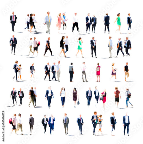 Lots of blurred people silhouettes for your project of background. Designer set